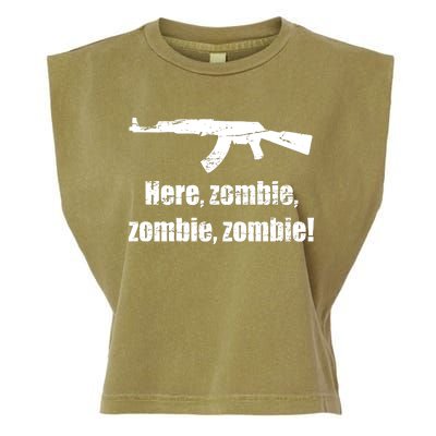 Here Zombie Zombie Zombie Garment-Dyed Women's Muscle Tee