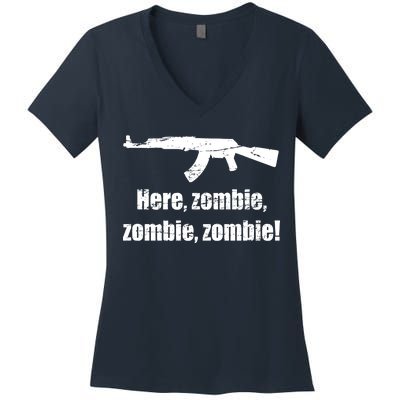 Here Zombie Zombie Zombie Women's V-Neck T-Shirt