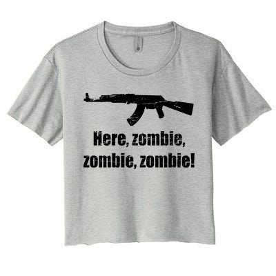 Here Zombie Zombie Zombie Women's Crop Top Tee