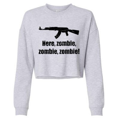 Here Zombie Zombie Zombie Cropped Pullover Crew