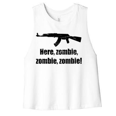 Here Zombie Zombie Zombie Women's Racerback Cropped Tank