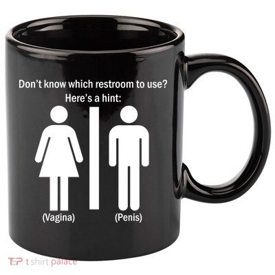 Here's A Hint Vagina Penis 11oz C Handle Ceramic Mug