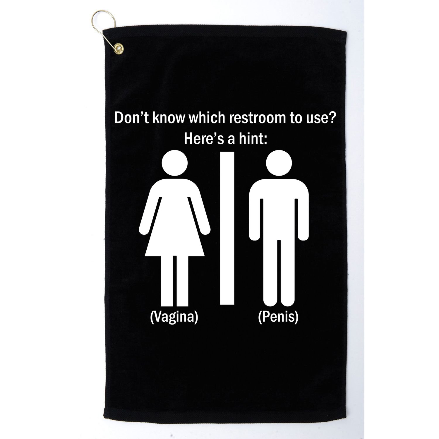 Here's A Hint Vagina Penis Golf Towel
