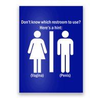 Here's A Hint Vagina Penis Poster