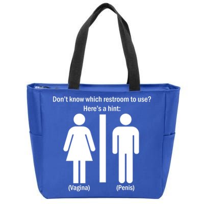 Here's A Hint Vagina Penis Zip Tote Bag