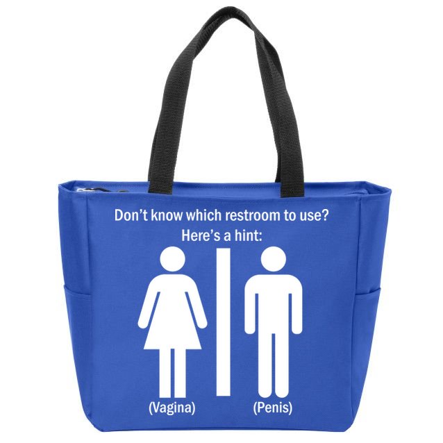 Here's A Hint Vagina Penis Zip Tote Bag