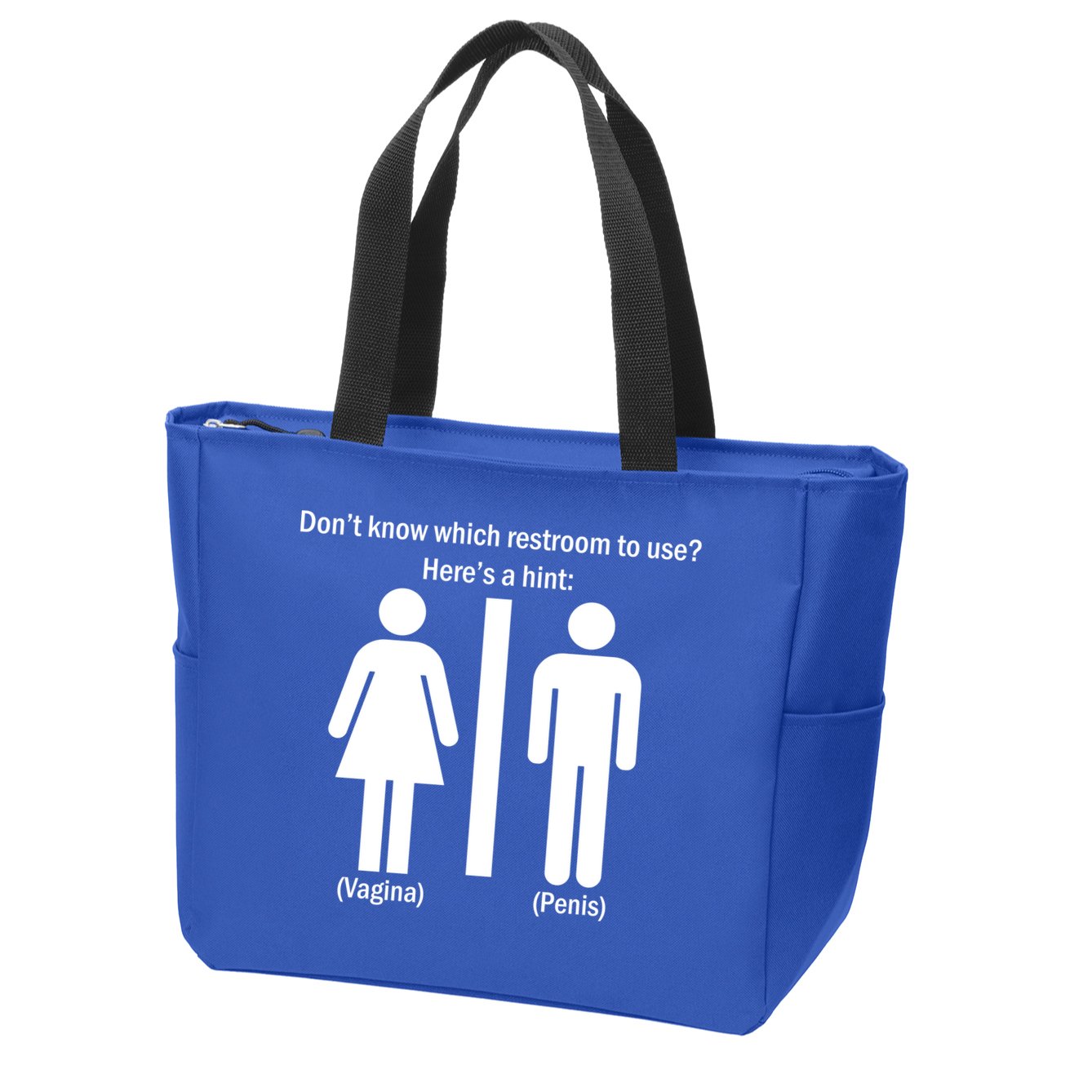 Here's A Hint Vagina Penis Zip Tote Bag