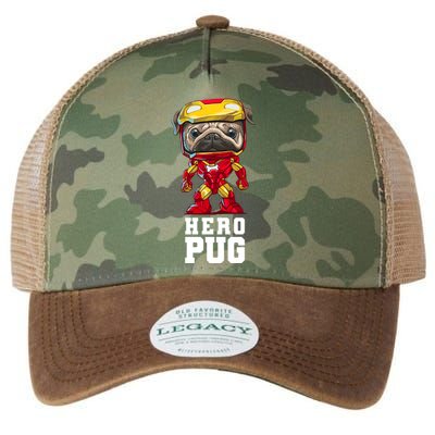 Hero Iron Pug Funny Spoof Legacy Tie Dye Trucker Hat