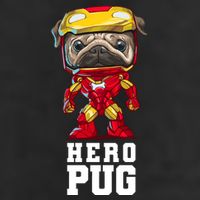 Hero Iron Pug Funny Spoof Adult Drive Performance Visor