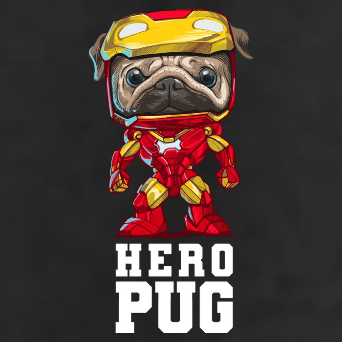 Hero Iron Pug Funny Spoof Adult Drive Performance Visor