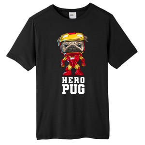 Hero Iron Pug Funny Spoof Tall Fusion ChromaSoft Performance T-Shirt