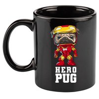 Hero Iron Pug Funny Spoof 11oz C Handle Ceramic Mug