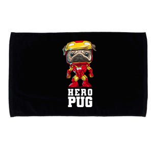 Hero Iron Pug Funny Spoof Microfiber Hand Towel