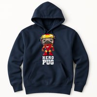 Hero Iron Pug Funny Spoof Hoodie