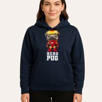 Hero Iron Pug Funny Spoof Hoodie