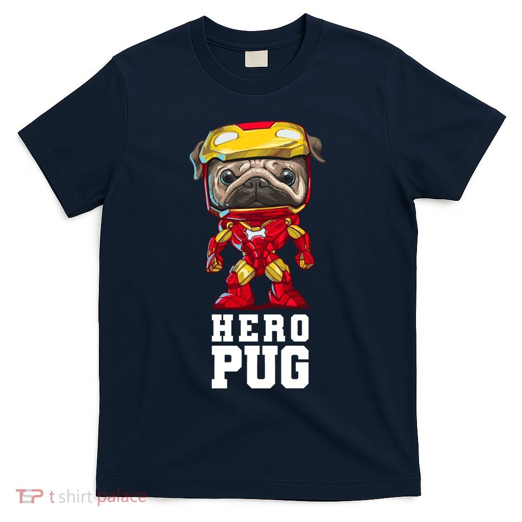 Hero Iron Pug Funny Spoof T-Shirt