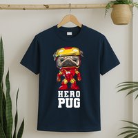 Hero Iron Pug Funny Spoof T-Shirt