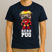 Hero Iron Pug Funny Spoof T-Shirt