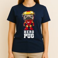Hero Iron Pug Funny Spoof T-Shirt