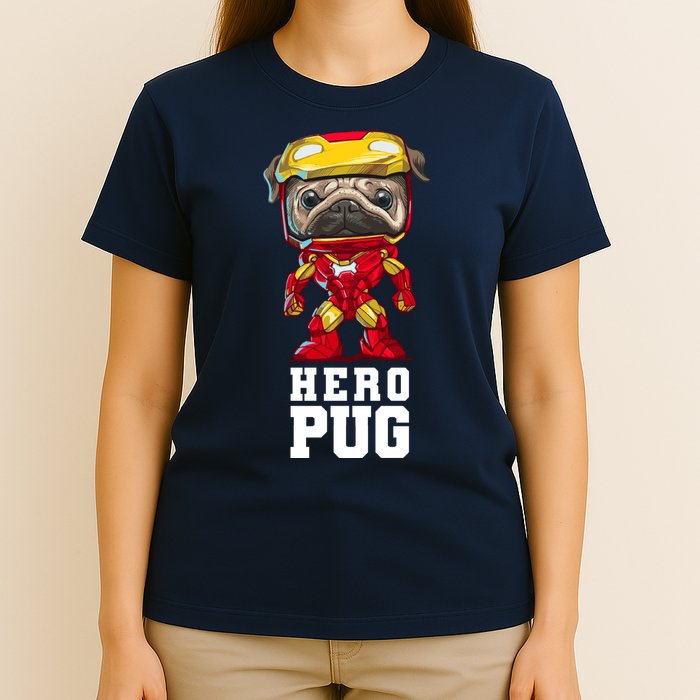 Hero Iron Pug Funny Spoof T-Shirt