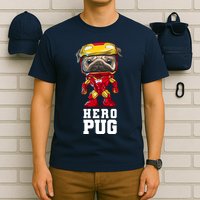 Hero Iron Pug Funny Spoof T-Shirt