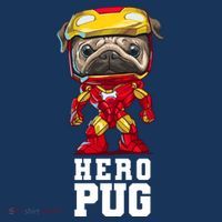 Hero Iron Pug Funny Spoof T-Shirt