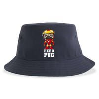 Hero Iron Pug Funny Spoof Sustainable Bucket Hat