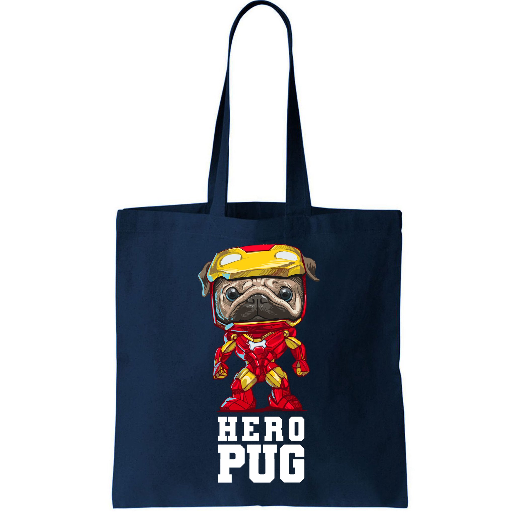 Hero Iron Pug Funny Spoof Bag