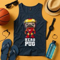 Hero Iron Pug Funny Spoof Tank Top