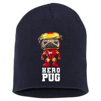Hero Iron Pug Funny Spoof Short Acrylic Beanie