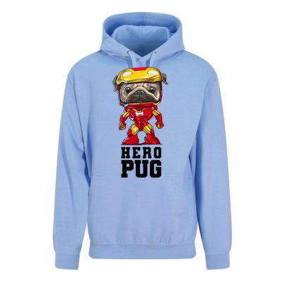 Hero Iron Pug Funny Spoof Unisex Surf Hoodie