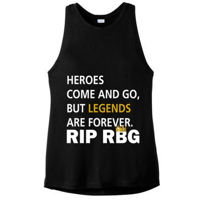 Heroes Come And Go Legends Are Forever RIP RBG Ladies PosiCharge Tri-Blend Wicking Tank