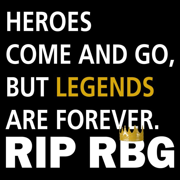 Heroes Come And Go Legends Are Forever RIP RBG Apron