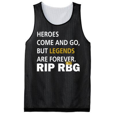 Heroes Come And Go Legends Are Forever RIP RBG Mesh Reversible Basketball Jersey Tank