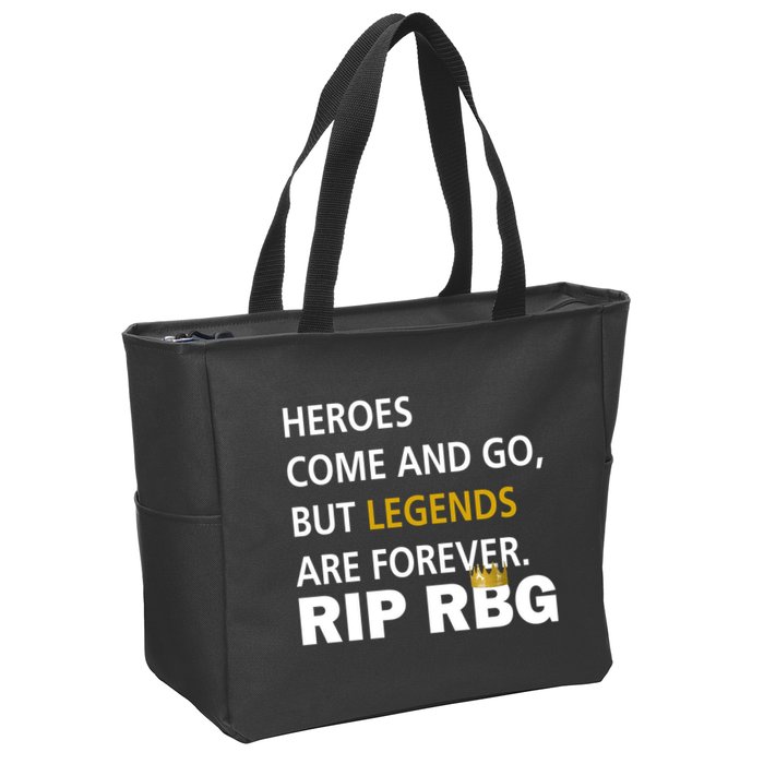 Heroes Come And Go Legends Are Forever RIP RBG Zip Tote Bag