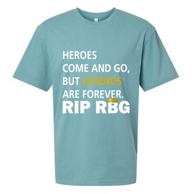 Heroes Come And Go Legends Are Forever RIP RBG Sueded Cloud Jersey T-Shirt
