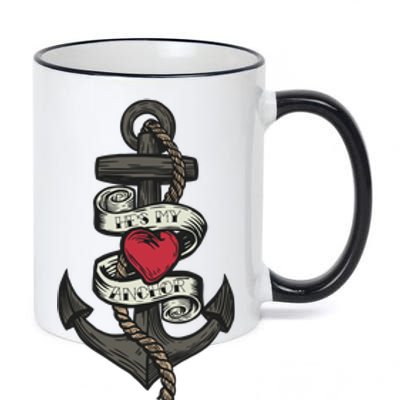 He's My Anchor 11oz Black Color Changing Mug