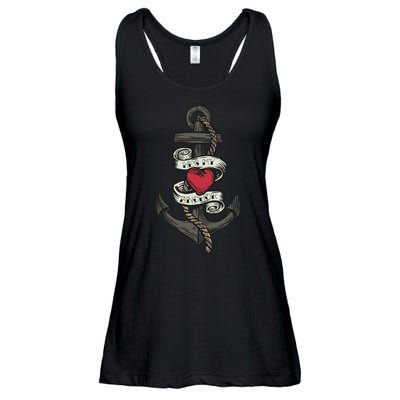 He's My Anchor Ladies Essential Flowy Tank