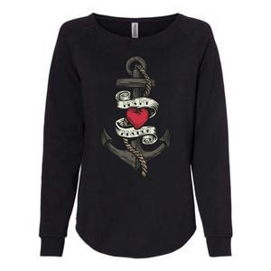 He's My Anchor Womens California Wash Sweatshirt