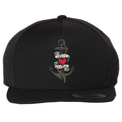 He's My Anchor Wool Snapback Cap