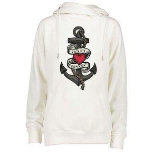 He's My Anchor Womens Funnel Neck Pullover Hood