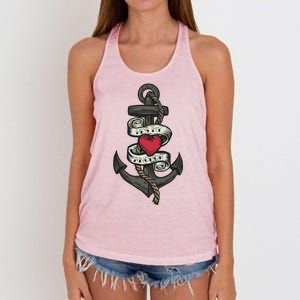 He's My Anchor Women's Knotted Racerback Tank