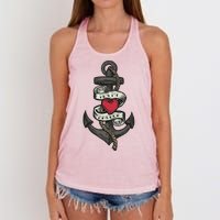 He's My Anchor Women's Knotted Racerback Tank