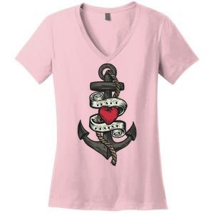 He's My Anchor Women's V-Neck T-Shirt