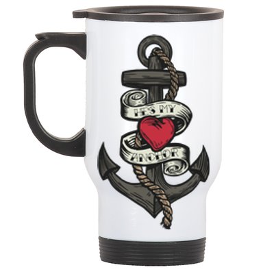 He's My Anchor Stainless Steel Travel Mug