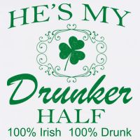 He's My Drunker Half Funny St. Patrick's Day Garment-Dyed Sweatshirt