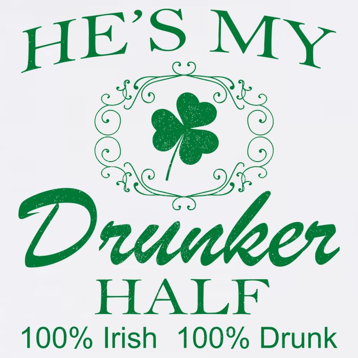 He's My Drunker Half Funny St. Patrick's Day Garment-Dyed Sweatshirt