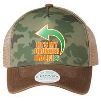He's My Drunker Half Funny St. Patrick's Day Drinking Legacy Tie Dye Trucker Hat