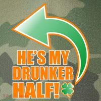 He's My Drunker Half Funny St. Patrick's Day Drinking Legacy Tie Dye Trucker Hat