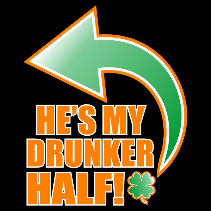 He's My Drunker Half Funny St. Patrick's Day Drinking 16 in Basic Backpack